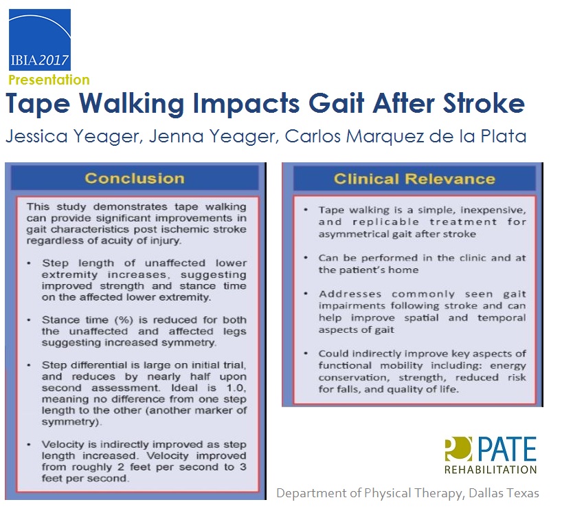 tape walking impacts gait after stroke poster